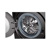 LG Waschmaschine Metallic Black Steel (A, 8 kg, 1.360 U./Min.) mit AI DD? & TurboWash?360° | F4WV708P2BA, F4WV708P2BA