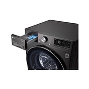 LG Waschmaschine Metallic Black Steel (A, 8 kg, 1.360 U./Min.) mit AI DD? & TurboWash?360° | F4WV708P2BA, F4WV708P2BA