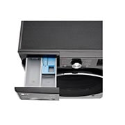 LG Waschmaschine Metallic Black Steel (A, 8 kg, 1.360 U./Min.) mit AI DD? & TurboWash?360° | F4WV708P2BA, F4WV708P2BA