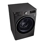 LG Waschmaschine Metallic Black Steel (A, 8 kg, 1.360 U./Min.) mit AI DD? & TurboWash?360° | F4WV708P2BA, F4WV708P2BA