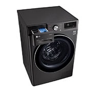 LG Waschmaschine Metallic Black Steel (A, 8 kg, 1.360 U./Min.) mit AI DD? & TurboWash?360° | F4WV708P2BA, F4WV708P2BA