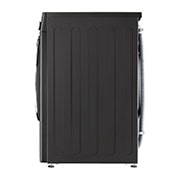 LG Waschmaschine Metallic Black Steel (9 kg, 1.400 U./Min., EEK A) mit Chrom-Bullaugenring | F4WV709P2BA, F4WV709P2BA