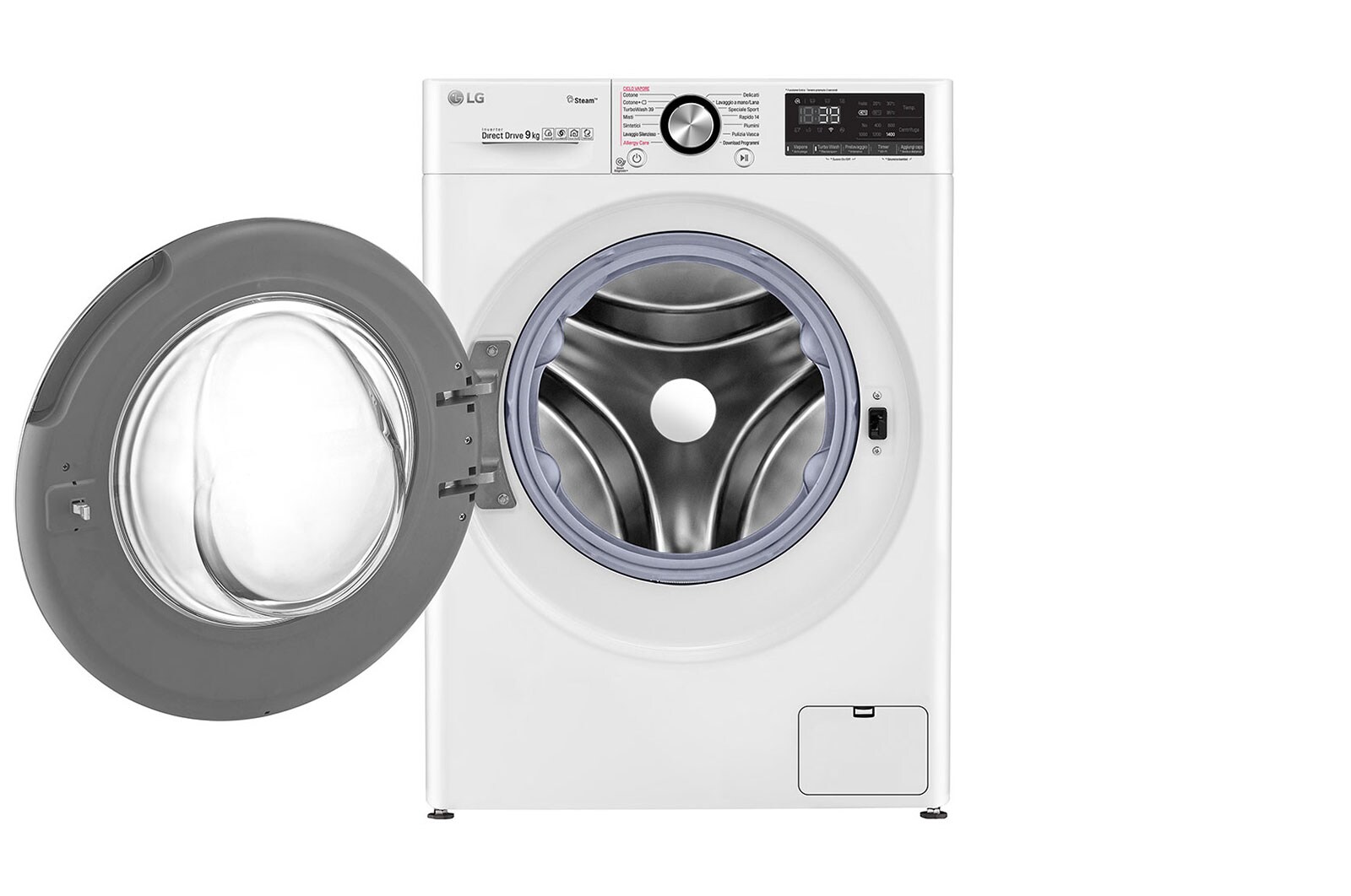 LG Waschmaschine | 9 kg | AI DD? | Steam+? | TurboWash?360°      , F4WV909P2