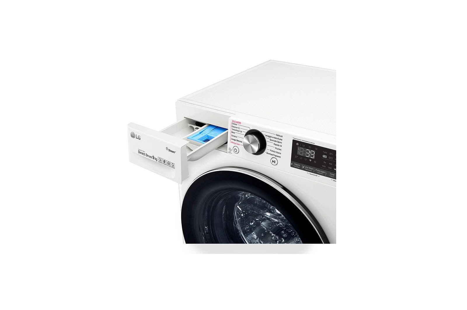 LG Waschmaschine | 9 kg | AI DD? | Steam+? | TurboWash?360°      , F4WV909P2
