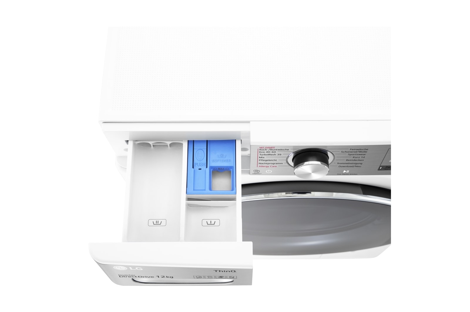 LG Waschmaschine mit AI DD?  | 12 kg | Energieeffizienzklasse A | 1.400 U./Min. | AI DD?  | Steam | TurboWash? 360° | W?sche nachlegen | Neue Wohlfühl-Trommel | ThinQ?, F4WV912P2