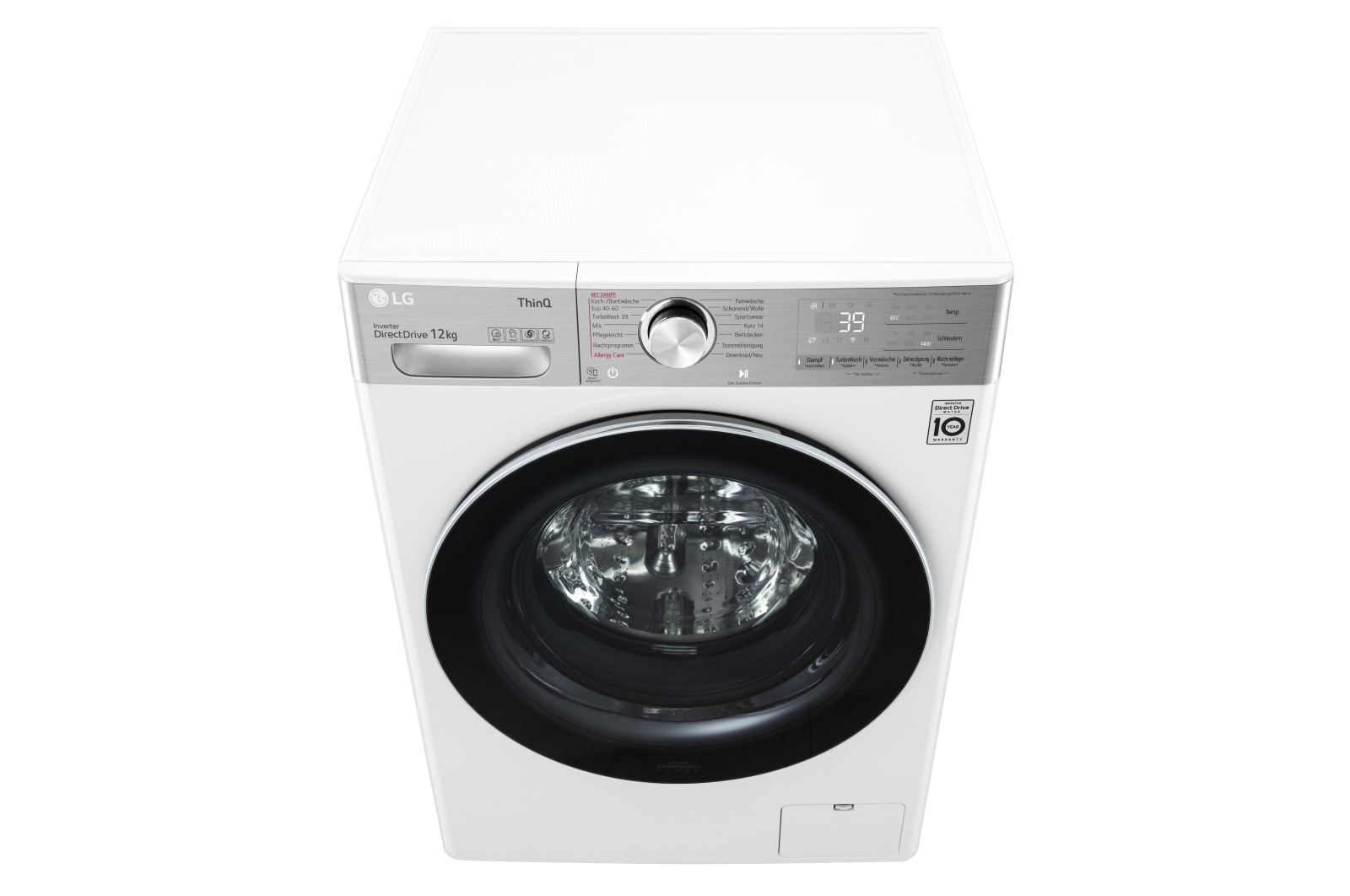 LG Waschmaschine mit AI DD?  | 12 kg | Energieeffizienzklasse A | 1.400 U./Min. | AI DD?  | Steam | TurboWash? 360° | W?sche nachlegen | Neue Wohlfühl-Trommel | ThinQ?, F4WV912P2