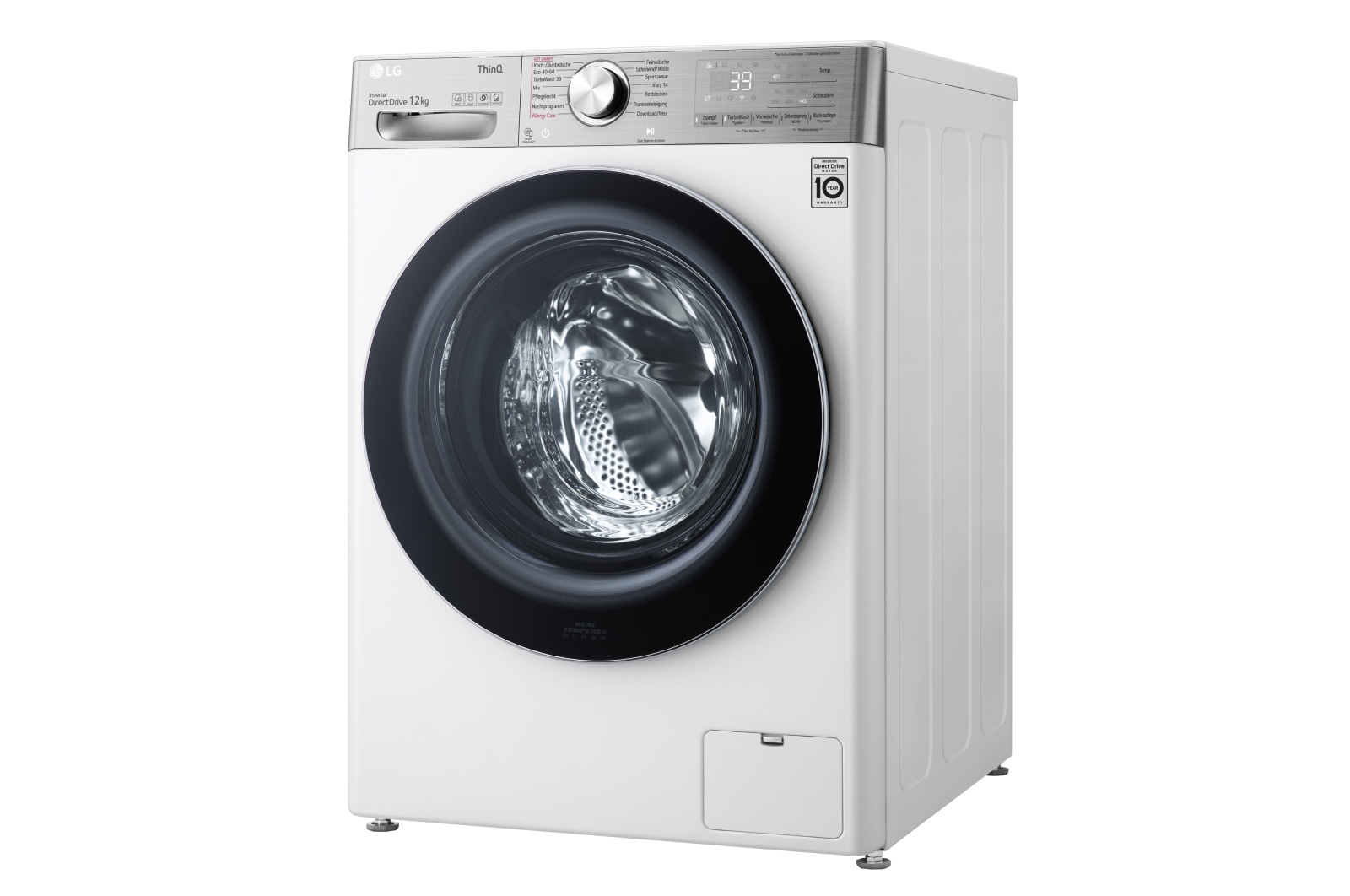 LG Waschmaschine mit AI DD?  | 12 kg | Energieeffizienzklasse A | 1.400 U./Min. | AI DD?  | Steam | TurboWash? 360° | W?sche nachlegen | Neue Wohlfühl-Trommel | ThinQ?, F4WV912P2
