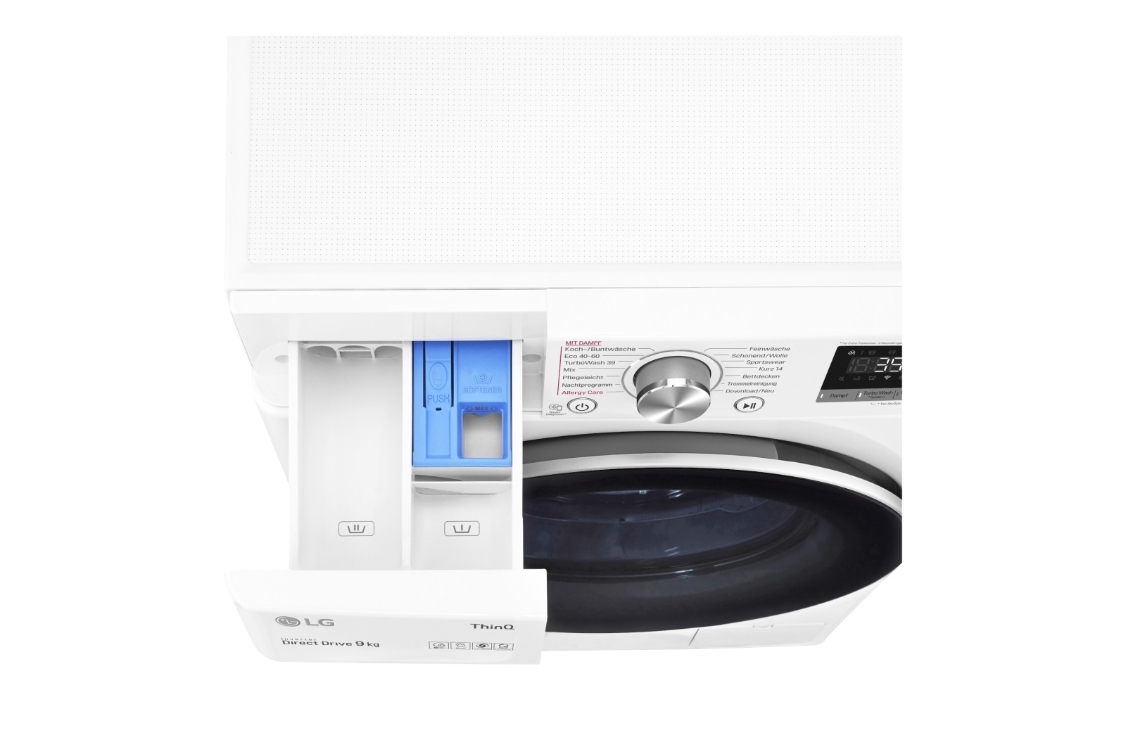 LG Waschmaschine Wei? (A, 9 kg, 1.560 U./Min.) mit AI DD? & TurboWash?360° | F6WV709P1, F6WV709P1