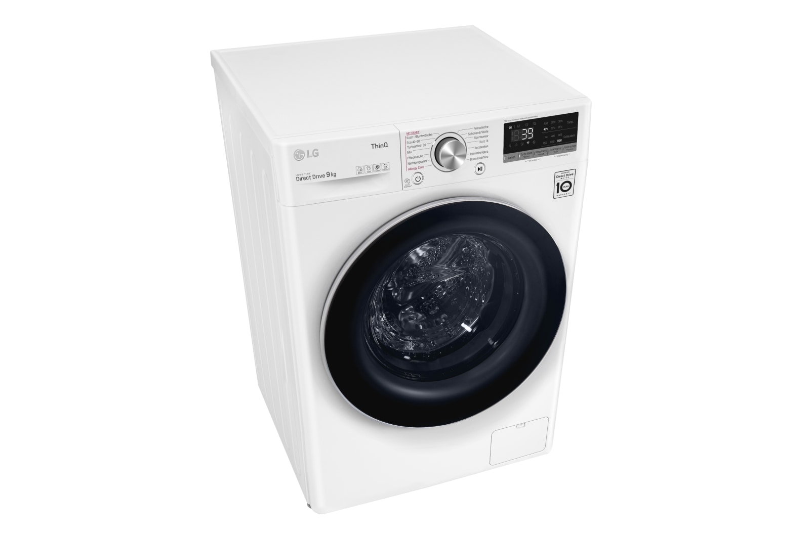 LG Waschmaschine Wei? (A, 9 kg, 1.560 U./Min.) mit AI DD? & TurboWash?360° | F6WV709P1, F6WV709P1