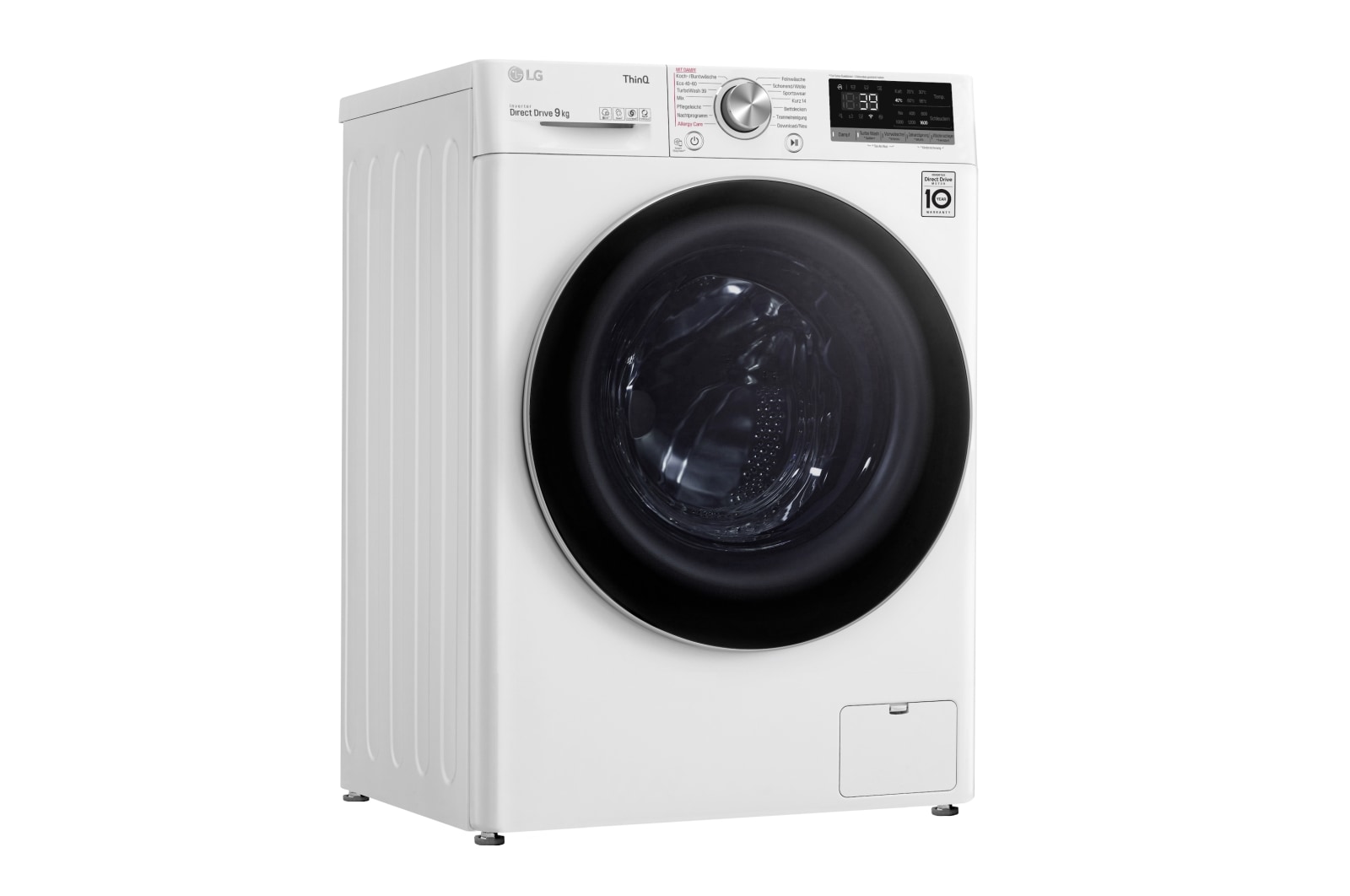 LG Waschmaschine Wei? (A, 9 kg, 1.560 U./Min.) mit AI DD? & TurboWash?360° | F6WV709P1, F6WV709P1