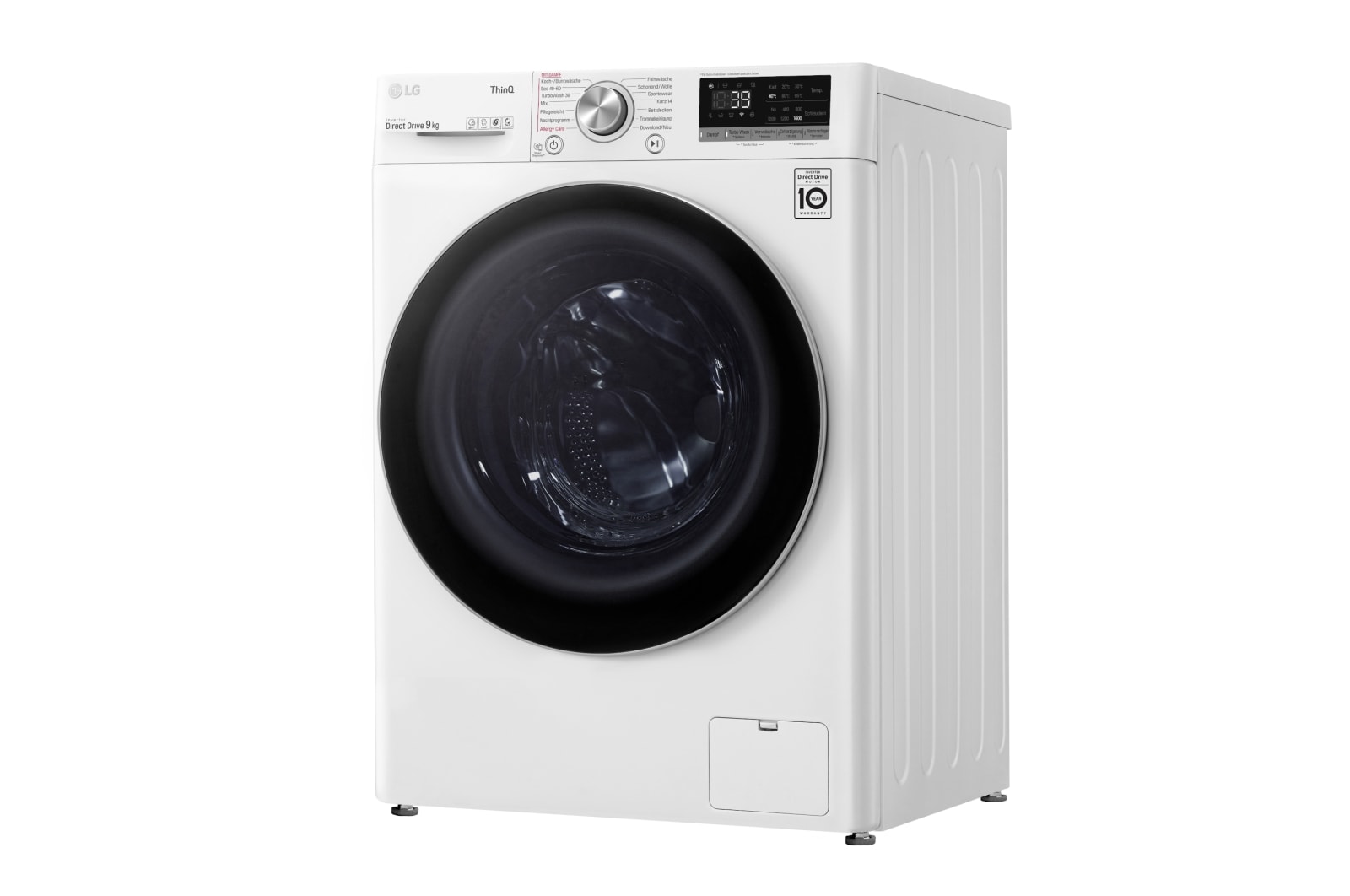 LG Waschmaschine Wei? (A, 9 kg, 1.560 U./Min.) mit AI DD? & TurboWash?360° | F6WV709P1, F6WV709P1