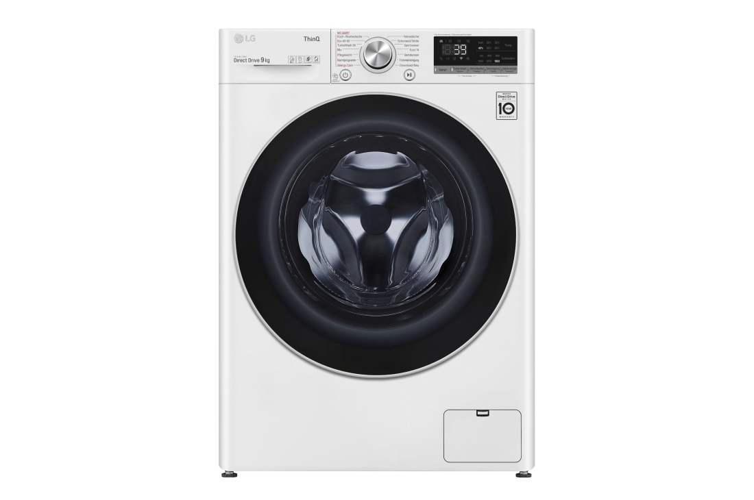 LG Waschmaschine Wei? (A, 9 kg, 1.560 U./Min.) mit AI DD? & TurboWash?360° | F6WV709P1, F6WV709P1