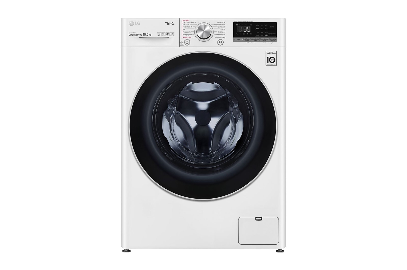 Vorderseite von Waschmaschine Wei? (A, 10,5 kg, 1.560 U./Min.) mit AI DD? &amp; TurboWash?360° | F6WV710P1 F6WV710P1