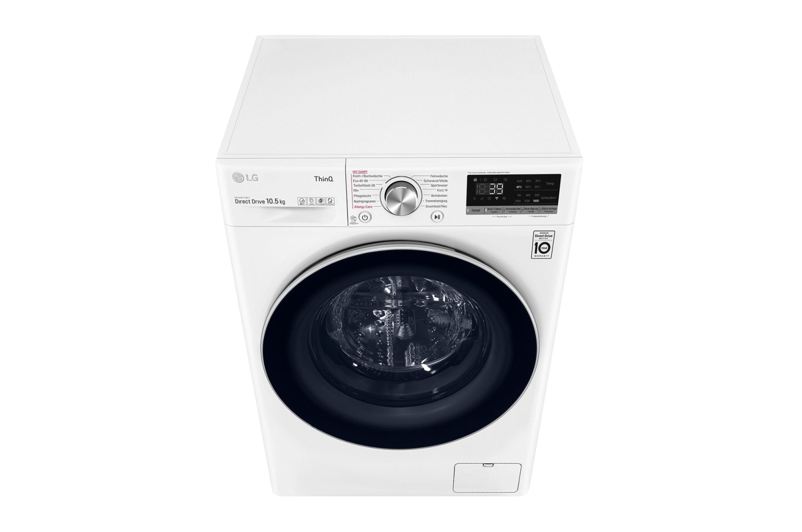 LG Waschmaschine Wei? (A, 10,5 kg, 1.560 U./Min.) mit AI DD? & TurboWash?360° | F6WV710P1, F6WV710P1
