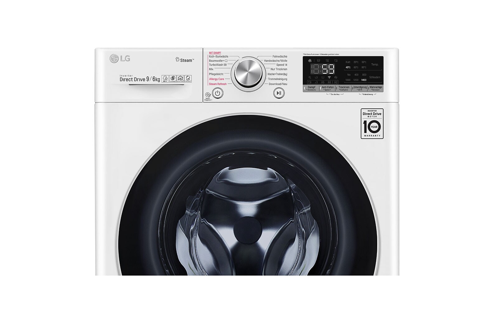 LG Waschtrockner | 9 kg Waschen/ 6 kg Trocknen |  AI DD? | Steam+? | TurboWash? , V7WD906