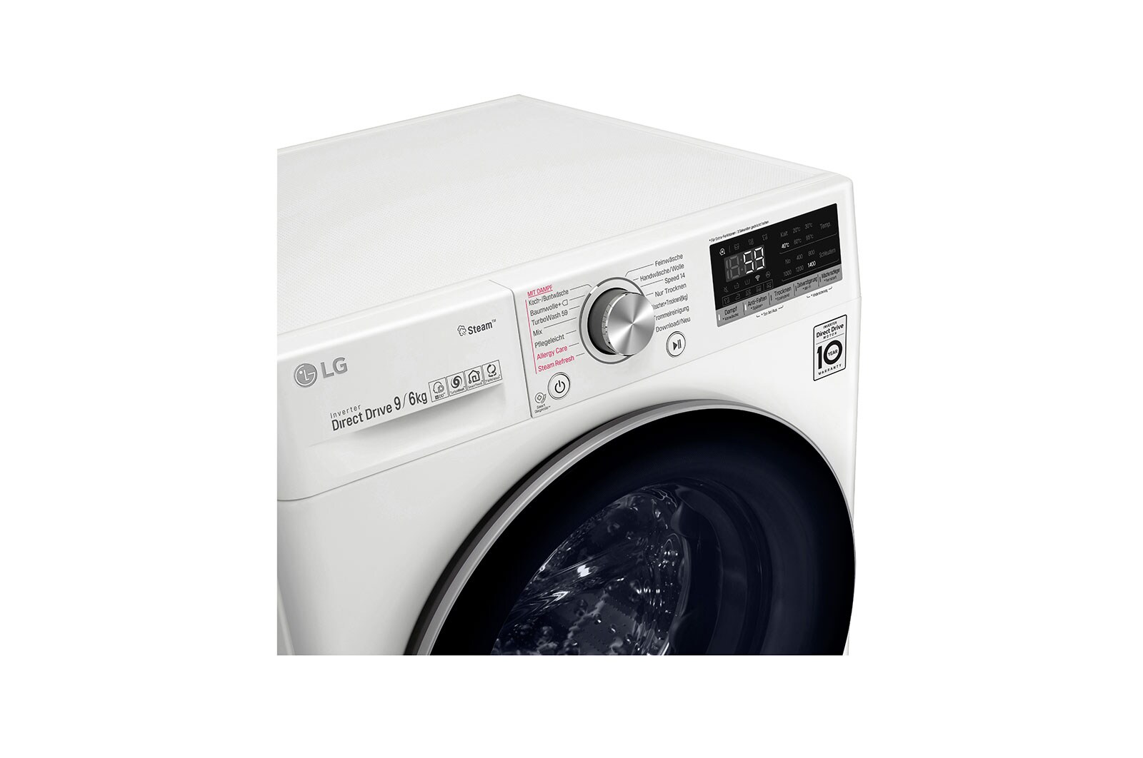 LG Waschtrockner | 9 kg Waschen/ 6 kg Trocknen |  AI DD? | Steam+? | TurboWash? , V7WD906