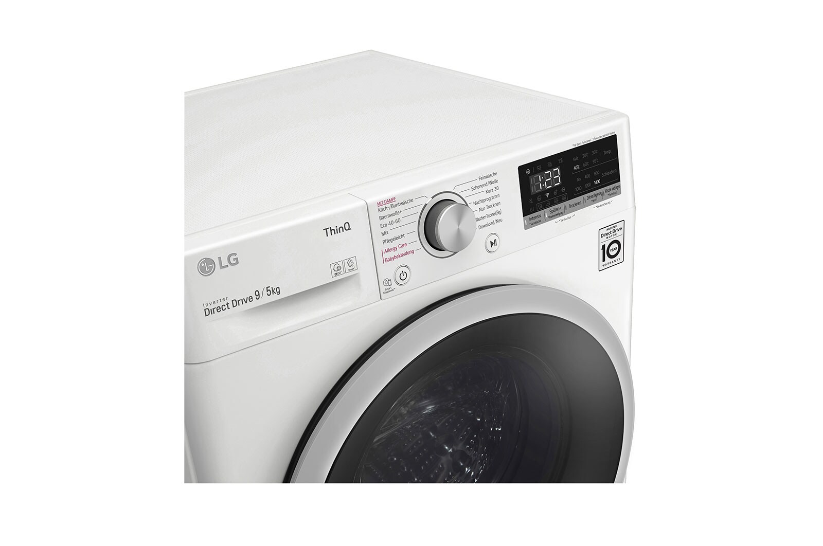 LG Waschtrockner | 1.400 U./Min. | 9 kg Waschen/ 5kg Trocknen | AI DD? | Steam, VT4WD950