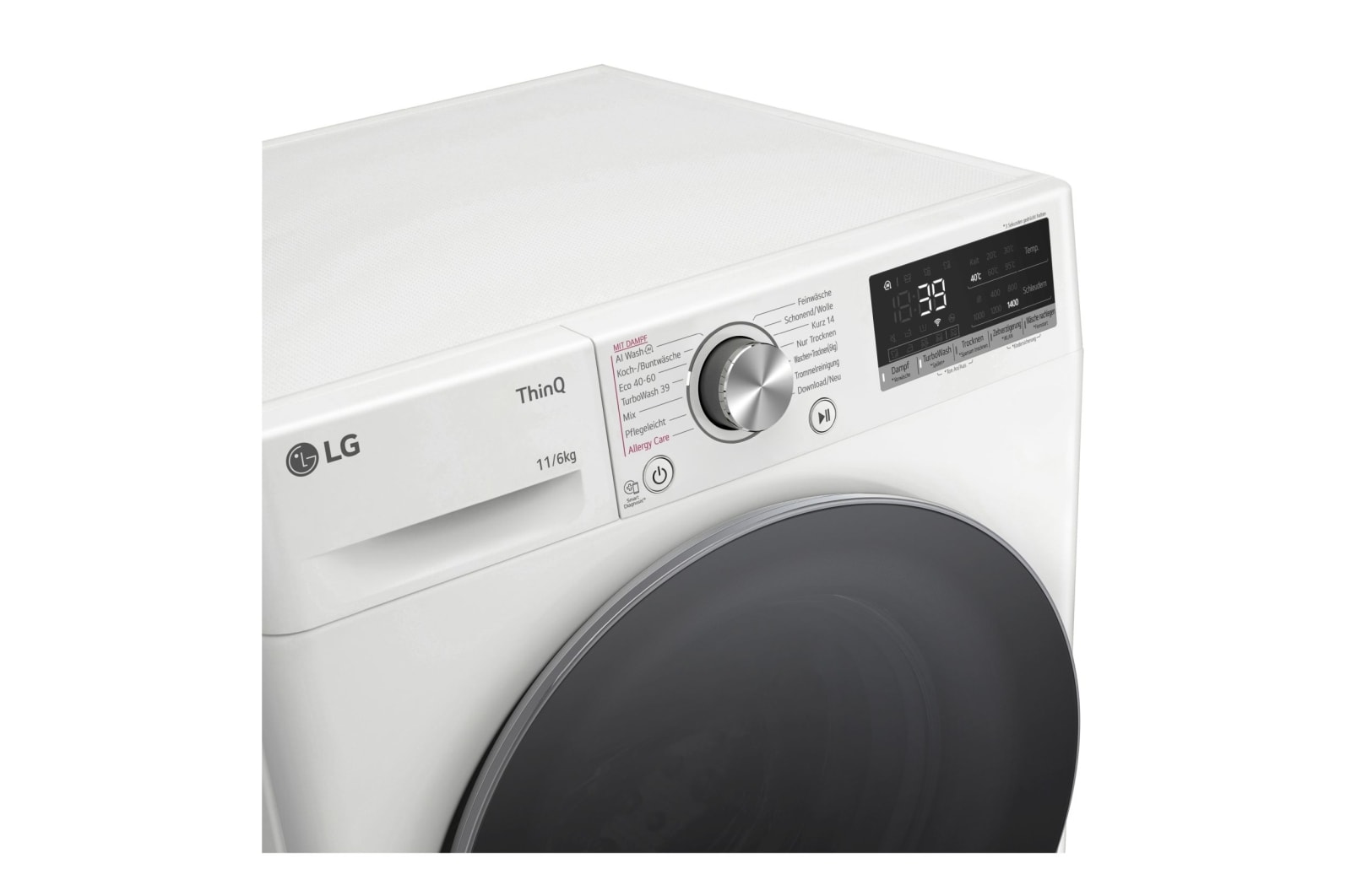 LG  Waschtrockner Wei? (D/A, 11 kg / 6 kg, 1.360 U./Min.) mit Steam & TurboWash? 360° | W4WR70E61, W4WR70E61