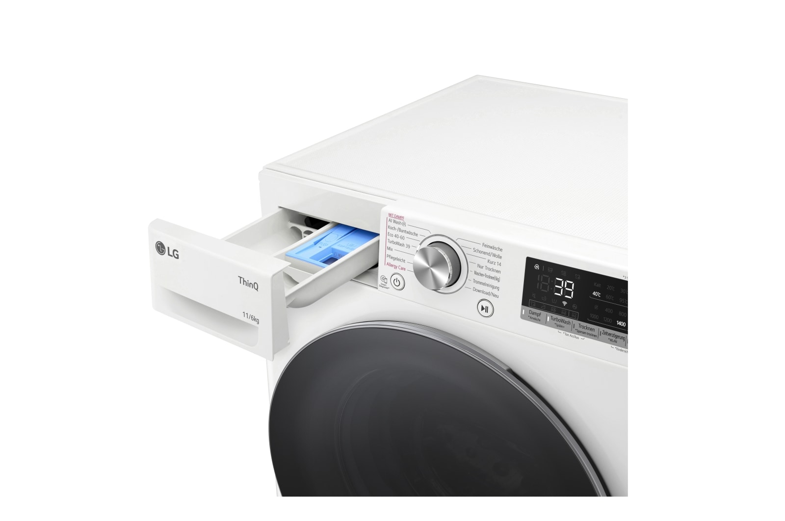 LG  Waschtrockner Wei? (D/A, 11 kg / 6 kg, 1.360 U./Min.) mit Steam & TurboWash? 360° | W4WR70E61, W4WR70E61