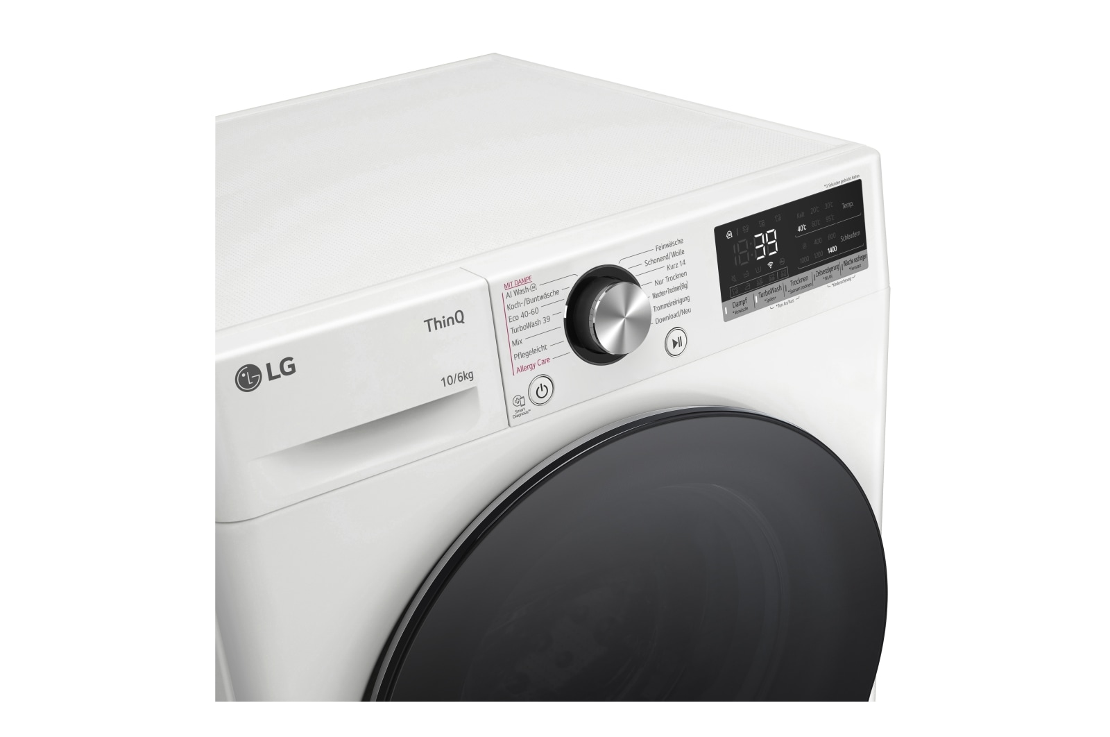 LG  Waschtrockner Wei? (D/A, 10 kg / 6 kg, 1.360 U./Min.) mit Steam & TurboWash? 360° | W4WR70X6Y, W4WR70X6Y