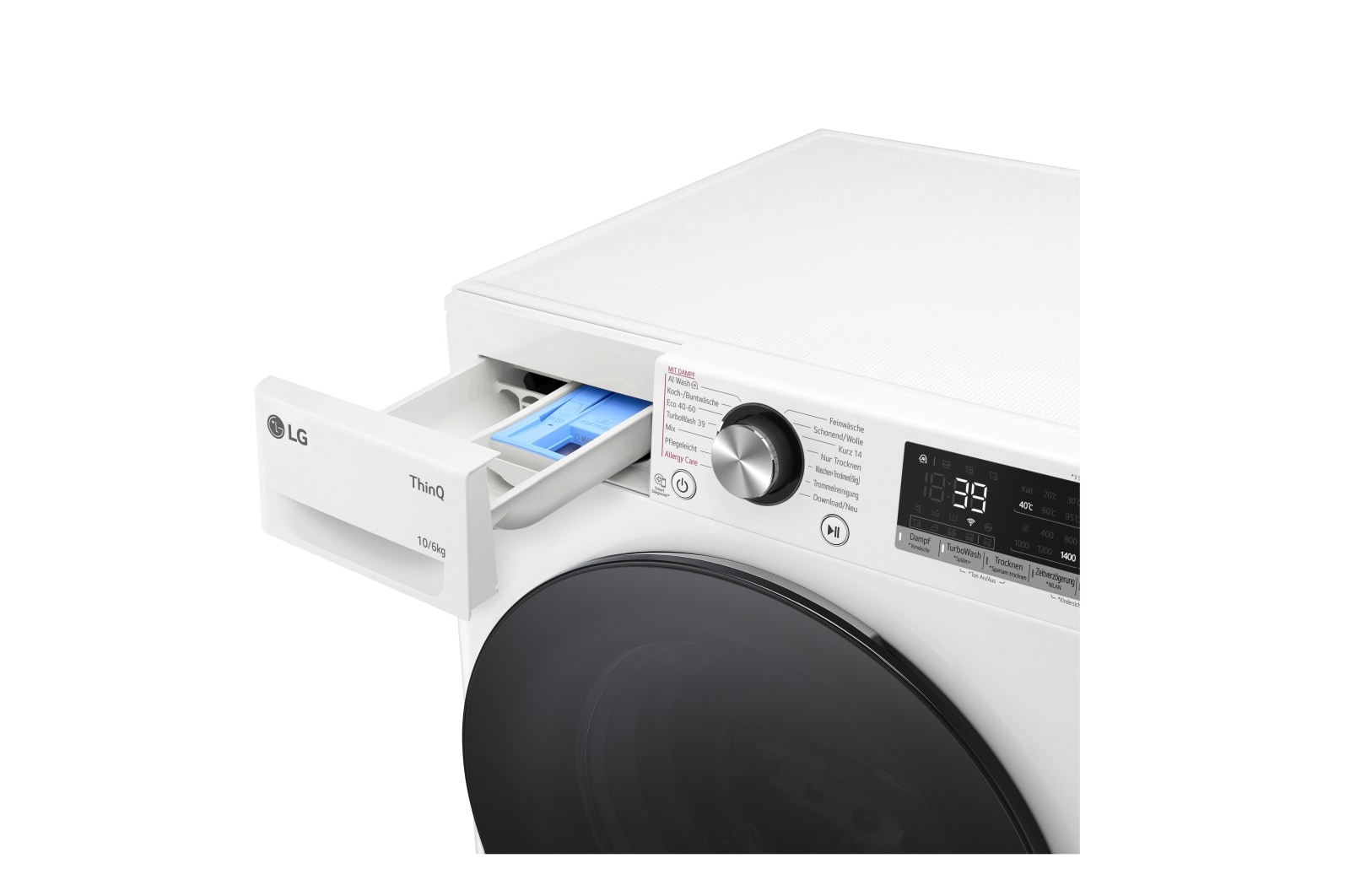 LG  Waschtrockner Wei? (D/A, 10 kg / 6 kg, 1.360 U./Min.) mit Steam & TurboWash? 360° | W4WR70X6Y, W4WR70X6Y