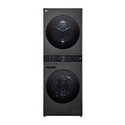 Vorderseite von WashTower Schwarz (Waschmaschine: A, 12kg, 1350 U./Min.; Trockner: A&#43;&#43;&#43;/C, 10kg) Waschmaschine &amp; Trockner in einem Ger?t I WT1210BBF WT1210BBF