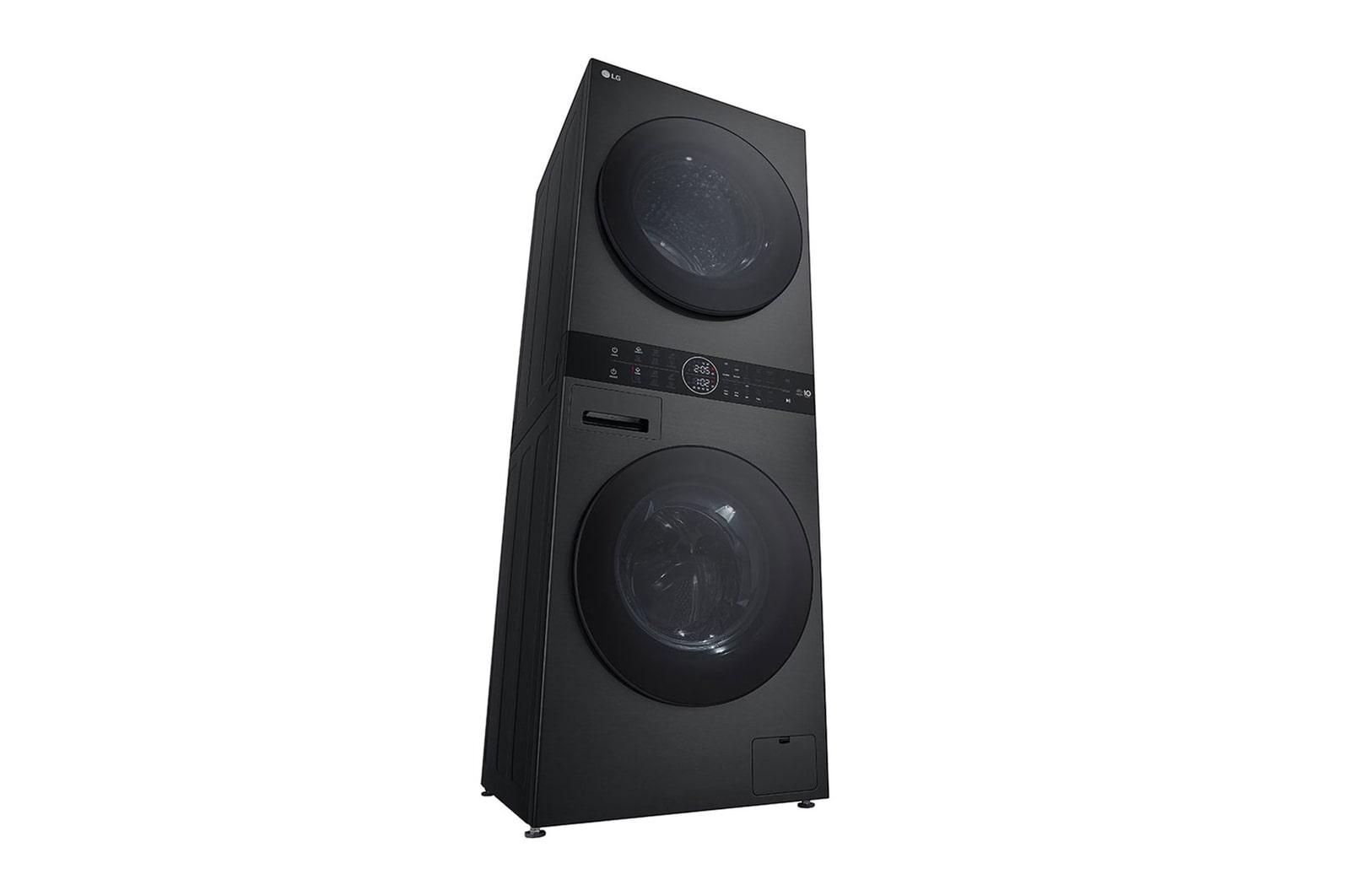 LG WashTower Schwarz (Waschmaschine: A, 12kg, 1350 U./Min.; Trockner: A+++/C, 10kg) Waschmaschine & Trockner in einem Ger?t I WT1210BBF, WT1210BBF