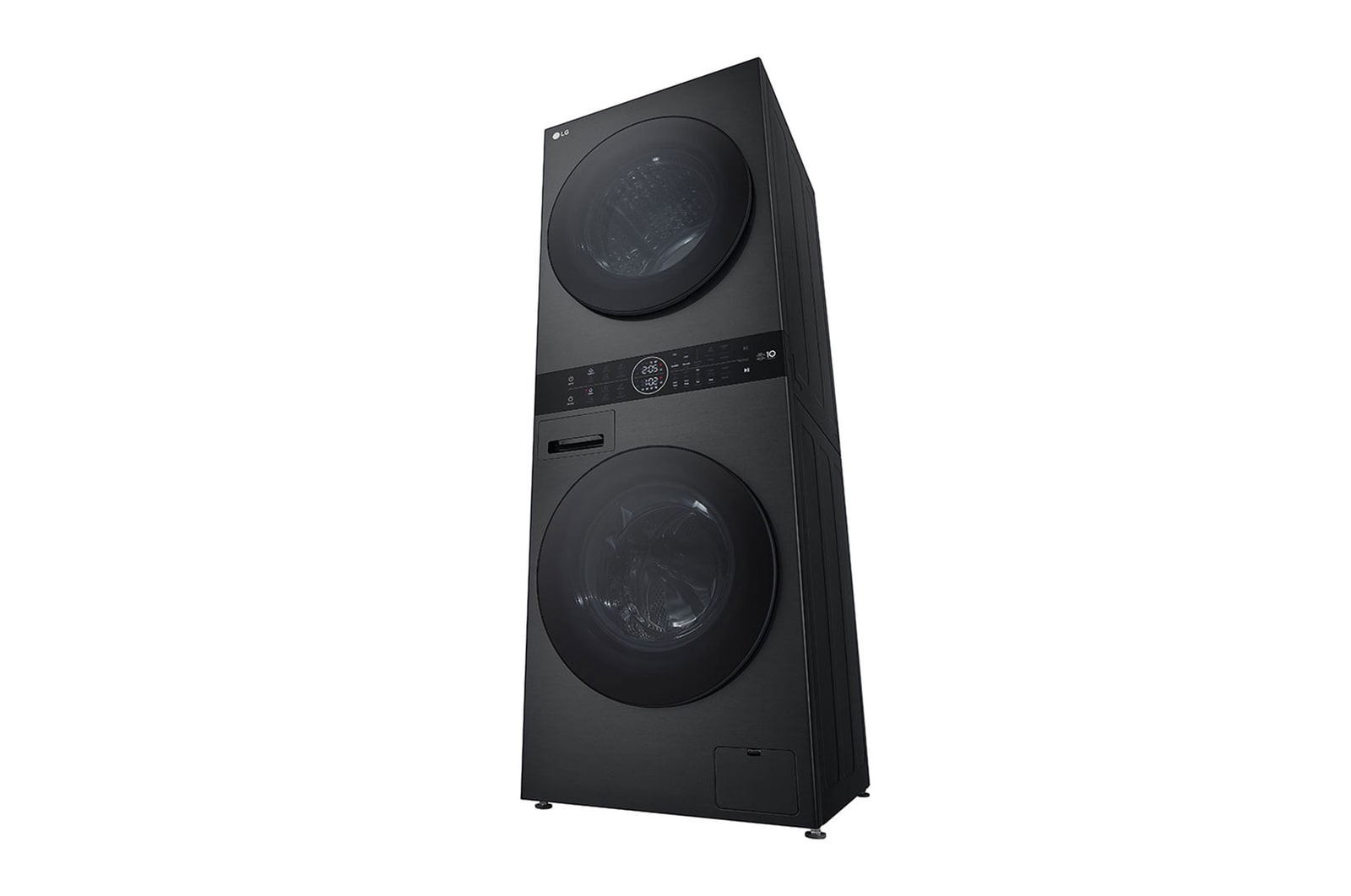 LG WashTower Schwarz (Waschmaschine: A, 12kg, 1350 U./Min.; Trockner: A+++/C, 10kg) Waschmaschine & Trockner in einem Ger?t I WT1210BBF, WT1210BBF