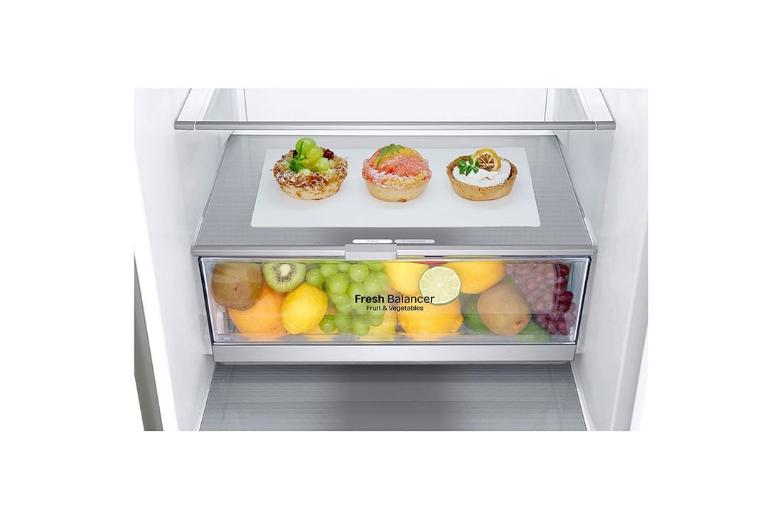 LG Kühl-Gefrierkombination |  384 Liter Nutzinhalt | Energieeffizienzklasse A | Premium Edelstahl | 203 cm | Inverter Linear Compressor? | GBB92STBAP, GBB92STBAP, GBB92STBAP