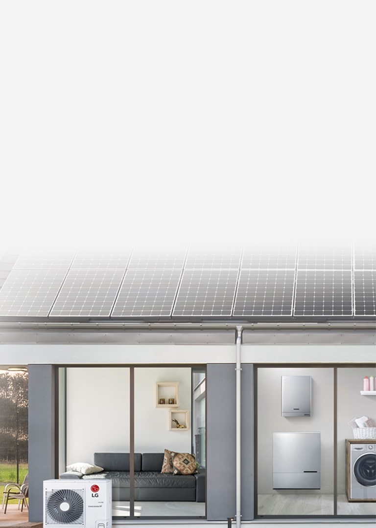LG Solaranlage, Energyspeicher und W?rmepumpe in einem Haus installiert