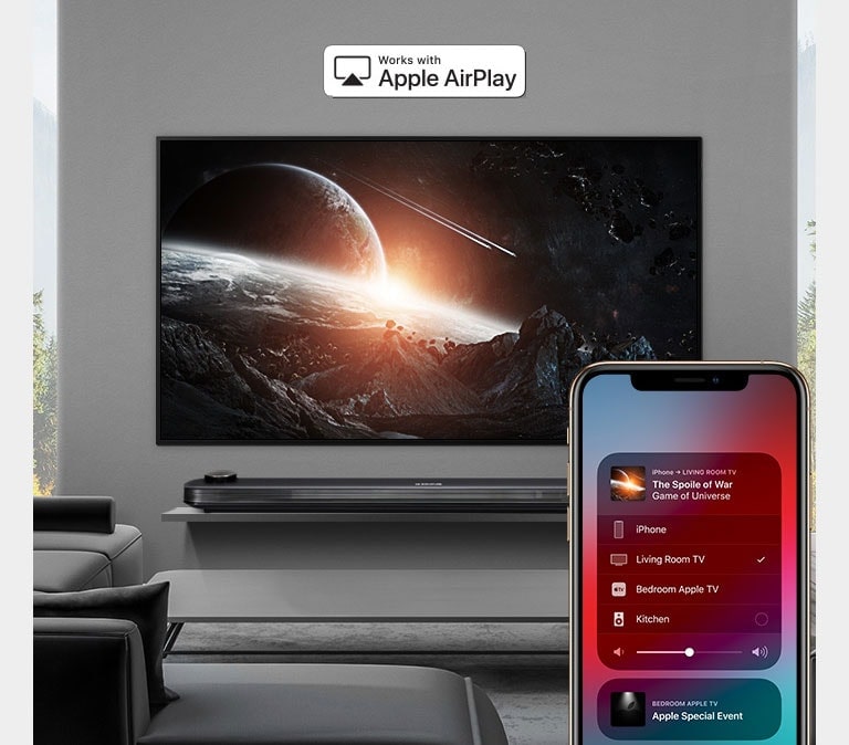 AirPlay macht's m?glich. Ansehen.</br> Anh?ren. Teilen.1