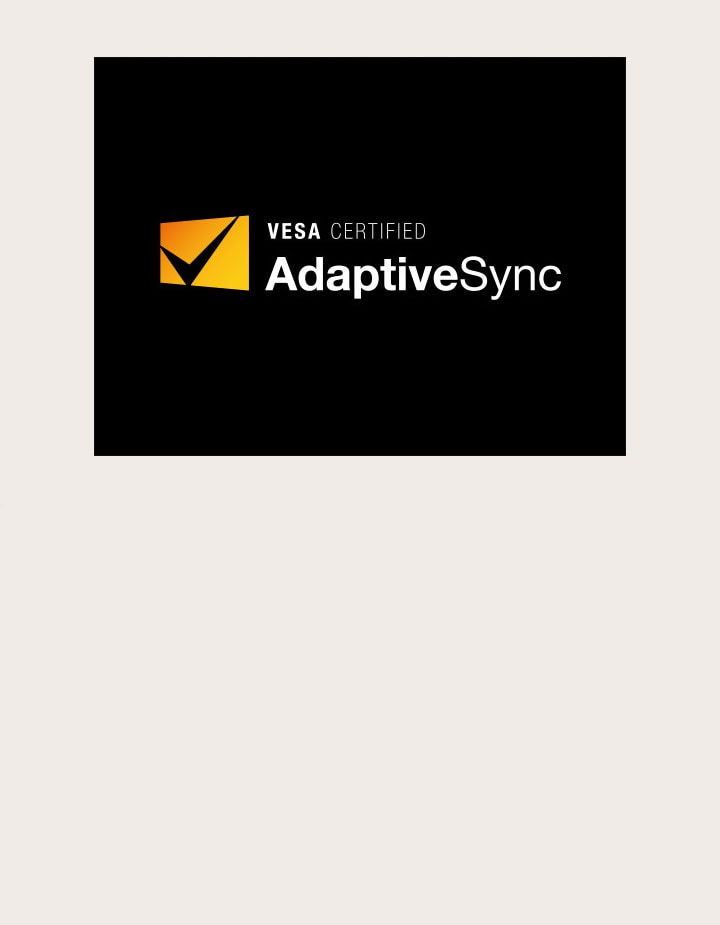Logo von VESA certified AdaptiveSync.