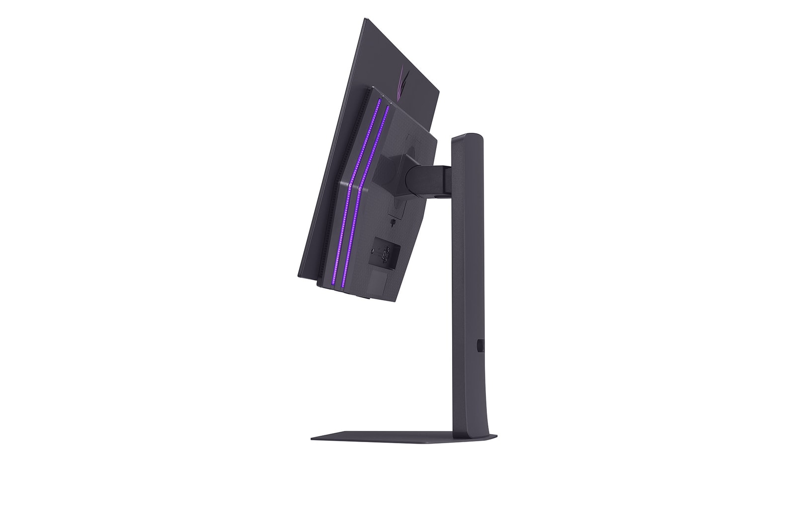 Seitenansicht eines geneigten Monitors