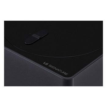 Close-up image of a Zero Connect Box showing the logo of LG SIGNATURE on the edge.