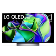 Vorderseite von 48 Zoll LG 4K OLED evo TV C3 OLED48C37LA