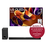 LG 65 Zoll LG OLED evo G4 4K Smart TV + 5.1.3 Kanal LG TV Soundbar DS90TY mit Dolby Atmos, OLED65G48LW.DS90TY