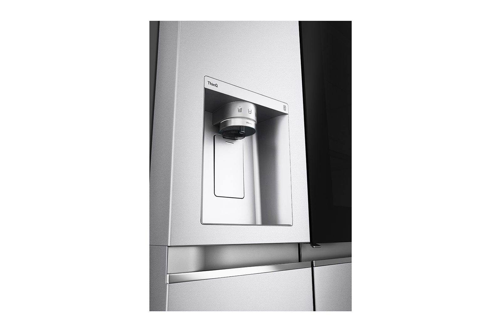 LG 635L InstaView Door in Door? Side by Side (Metal Sorbet), Energiklasse E, Vand-/isdispenser uden vandtilkobling, Smart Diagnosis? med Wi-Fi, GSXV91MBAE