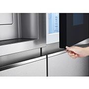 LG 635L InstaView Door in Door? Side by Side (Metal Sorbet), Energiklasse E, Vand-/isdispenser uden vandtilkobling, Smart Diagnosis? med Wi-Fi, GSXV91MBAE
