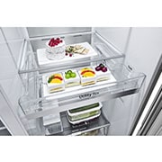 LG 635L InstaView Door in Door? Side by Side (Metal Sorbet), Energiklasse E, Vand-/isdispenser uden vandtilkobling, Smart Diagnosis? med Wi-Fi, GSXV91MBAE