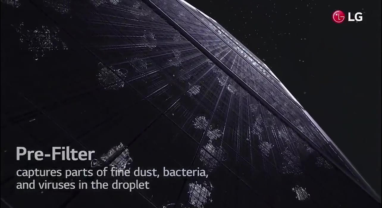 The video shows the first component of the Uvnano filter box. Pre-Filter