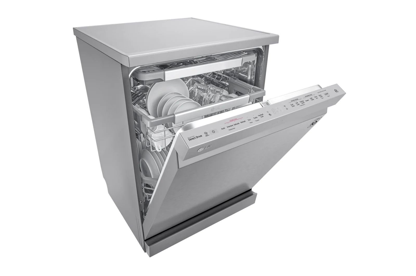 LG 14 Persons, LG Dishwasher QuadWash? Steam, Noble Steel, DFB325HS