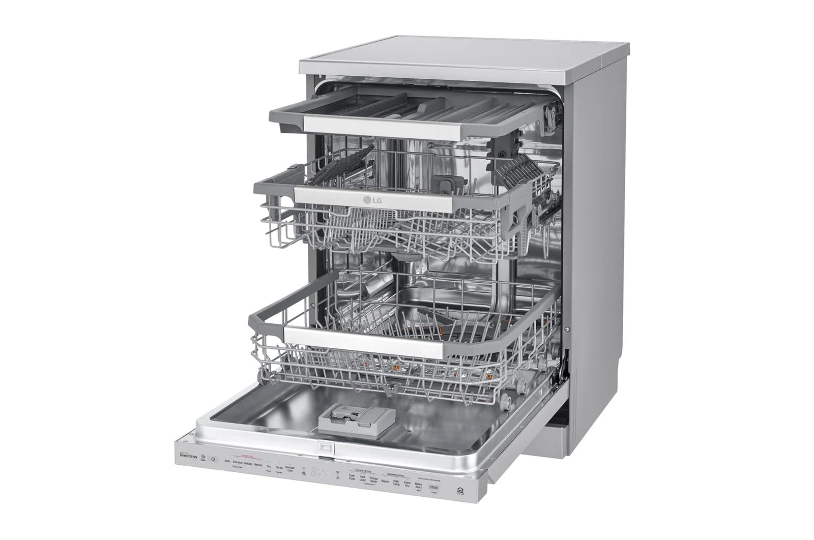 LG 14 Persons, LG Dishwasher QuadWash? Steam, Noble Steel, DFB325HS