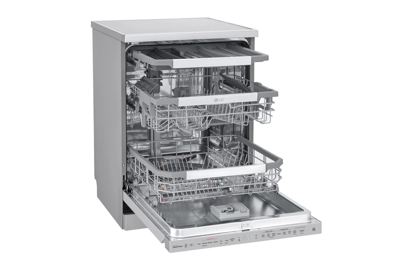 LG 14 Persons, LG Dishwasher QuadWash? Steam, Noble Steel, DFB325HS