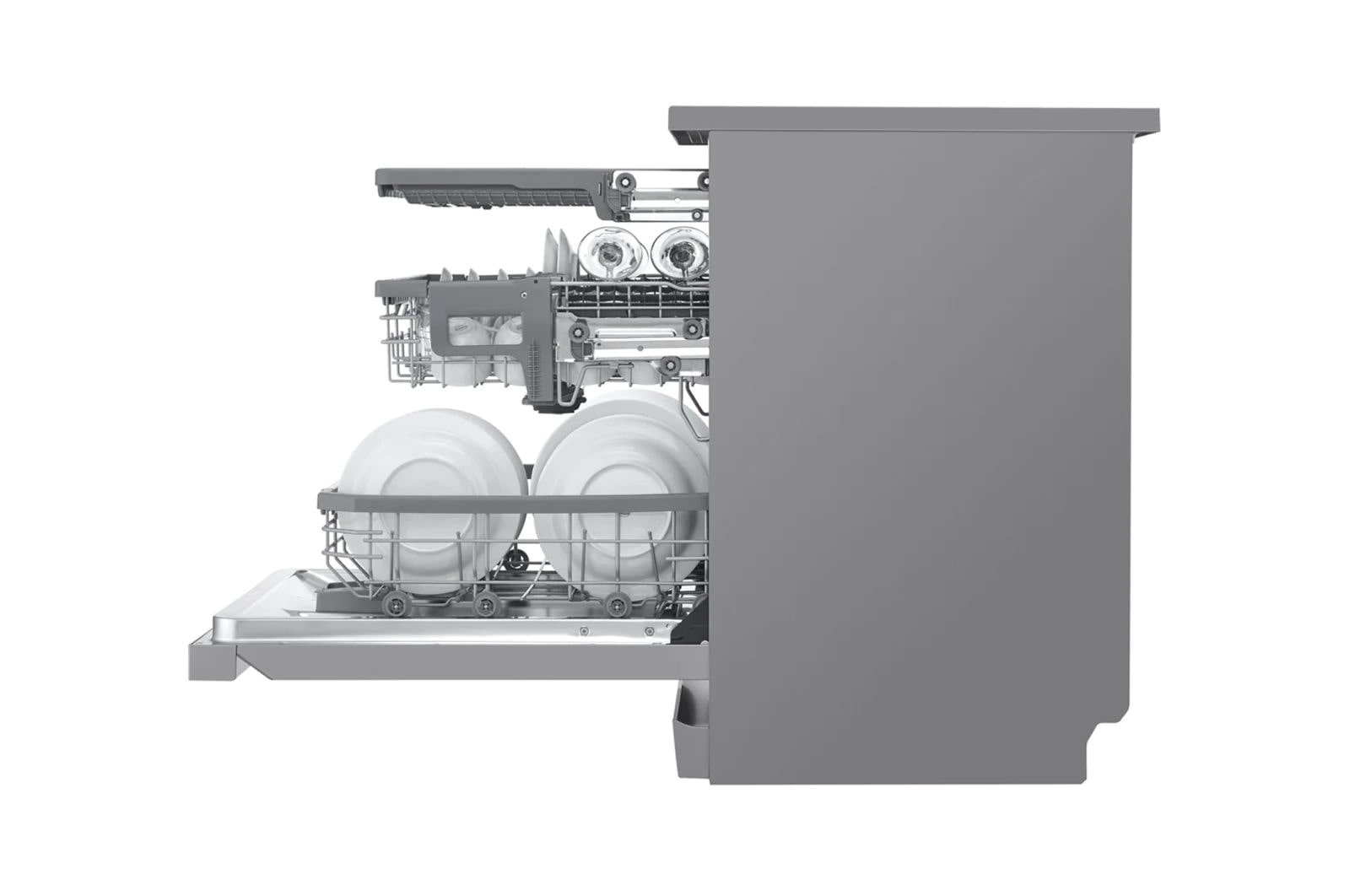 LG 14 Persons, LG Dishwasher QuadWash? Steam, Noble Steel, DFB325HS