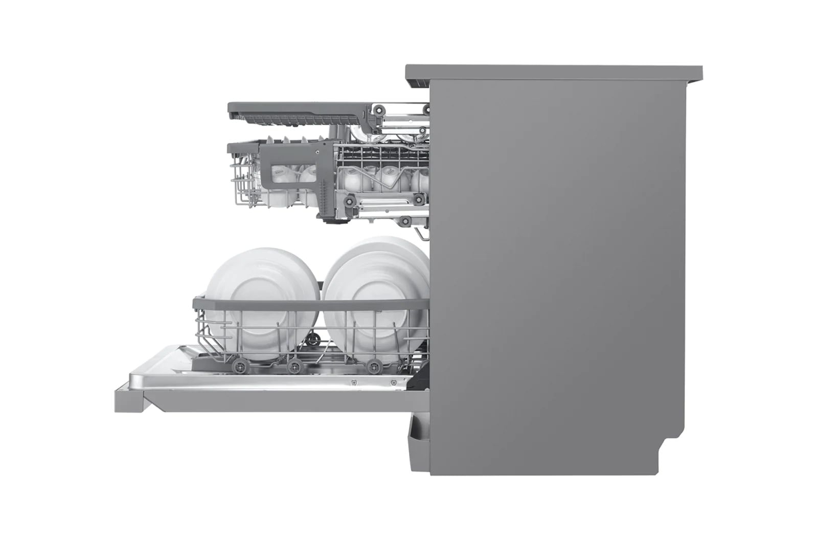 LG 14 Persons, LG Dishwasher QuadWash? Steam, Noble Steel, DFB325HS