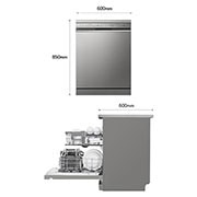 LG Dishwasher QuadWash? Steam | Silver | 14 Place Settings, DFC532FPE