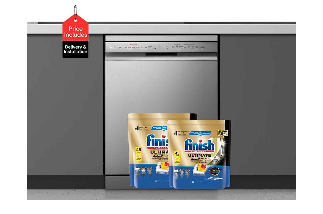 Front Image|LG Dishwasher QuadWash? Steam | Silver | 14 Place Settings|DFC532FPE