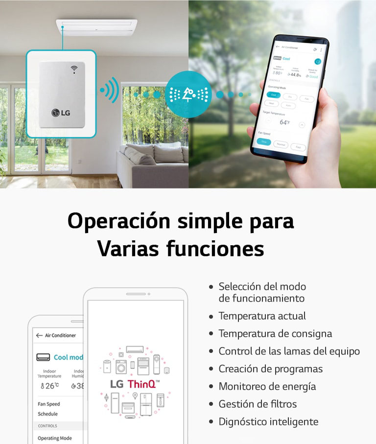 Control desde la aplicación móvil LG ThinQ?