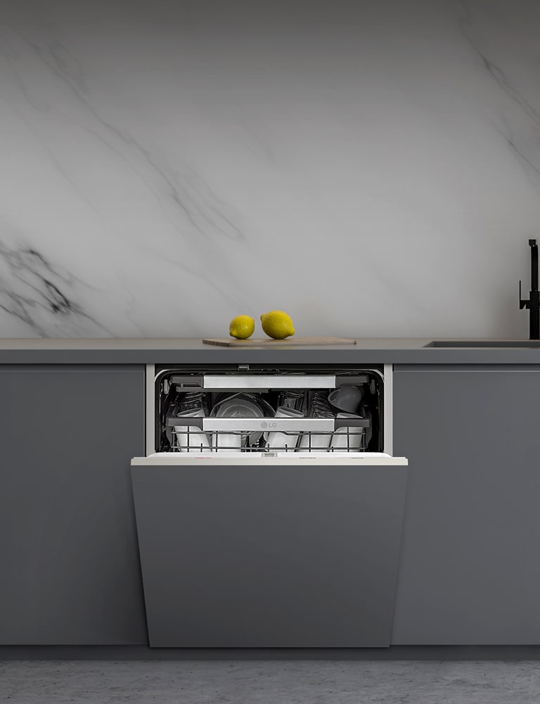 Imagen lavavajillas integrado en cocina