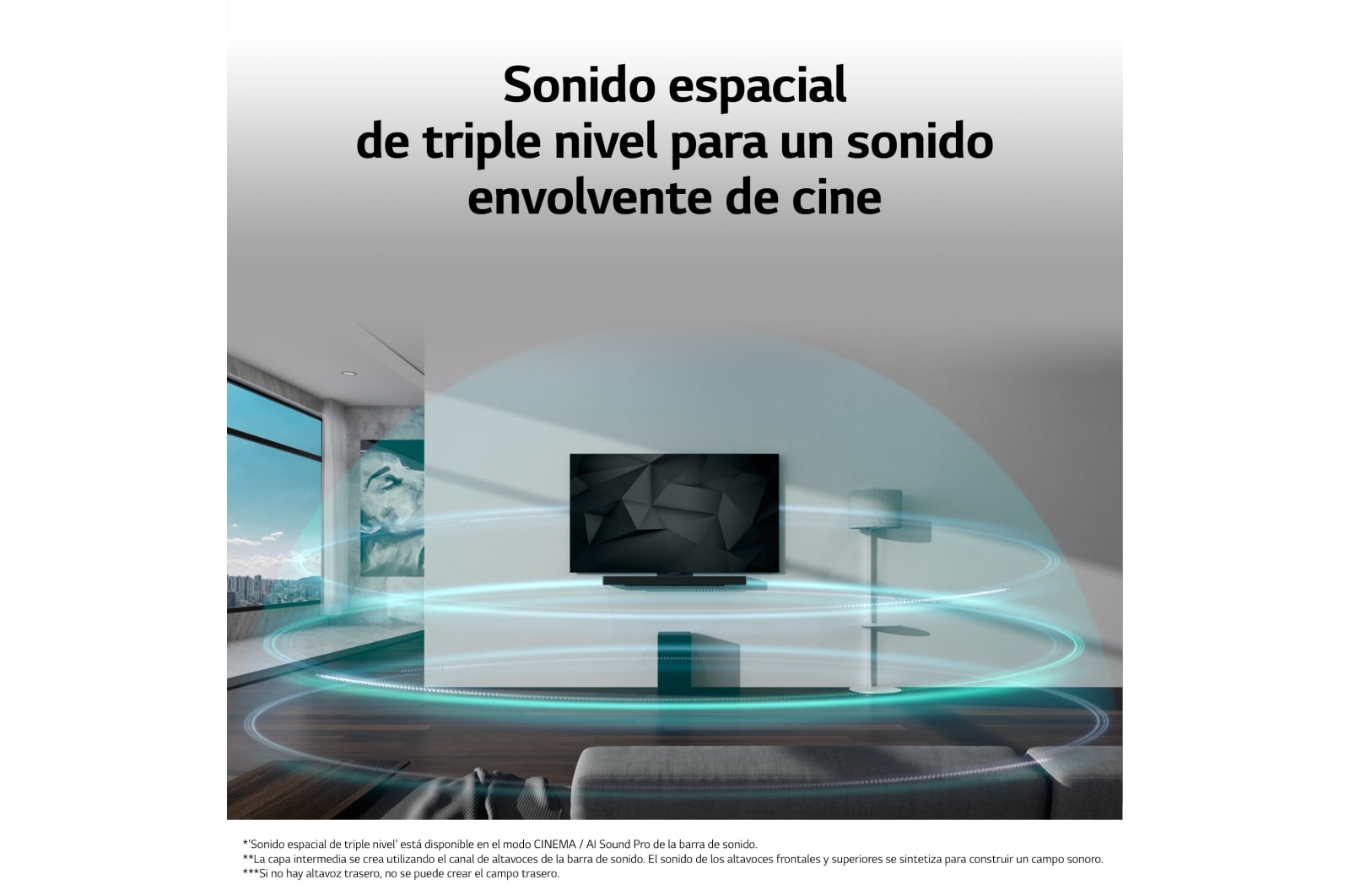 LG Barra de sonido para TV - LG SC9S, Bluetooth, 400W, 3.1.3  canales con Subwoofer, Dolby Atmos, DTS:X, IA Ready, Gris Oscuro, SC9S